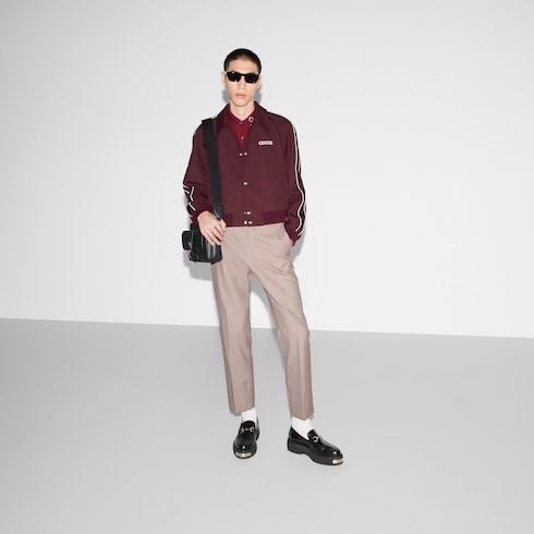 Gingham wool pants