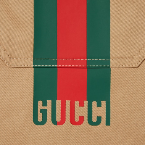Compact cotton twill pants with Web