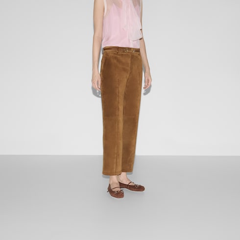 Suede pant with Horsebit