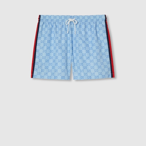 Printed poplin tech swim shorts