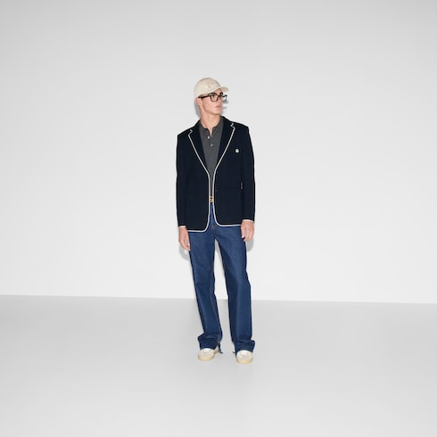 Veste en jersey de coton avec broderie