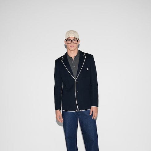 Veste en jersey de coton avec broderie