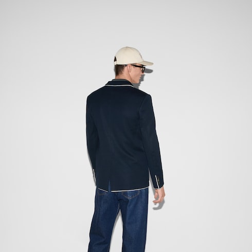 Veste en jersey de coton avec broderie
