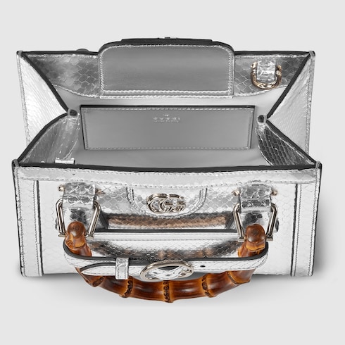 Миниатюрная сумка-тоут Gucci Diana из кожи питона