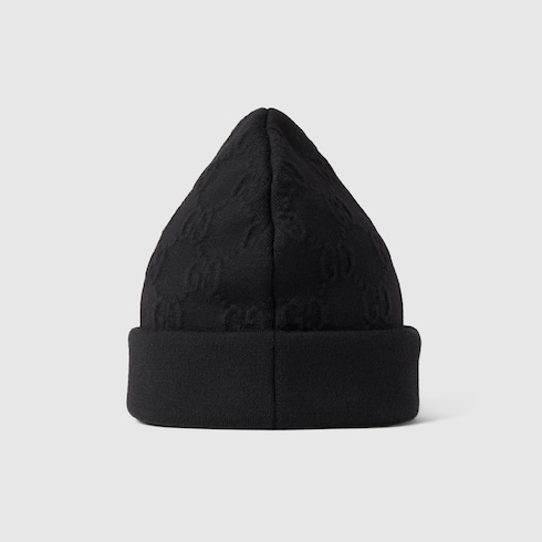 Bonnet en jacquard de laine mélangée GG