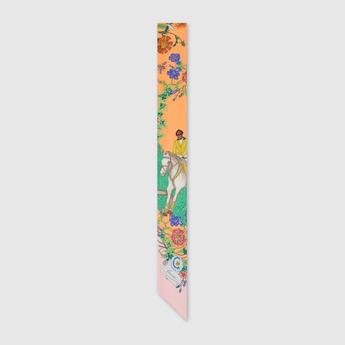 Cinta de seda estampada