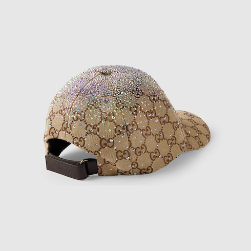 Gorra de béisbol de lona GG con cristales 