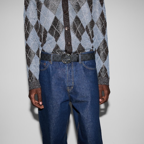 Ceinture avec boucle GG enlacés