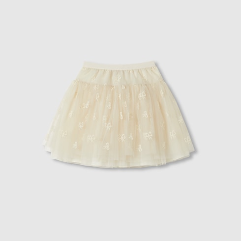 Jupe pour enfant en tulle brodé