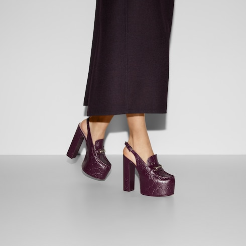 Women's Horsebit platform loafer slingback