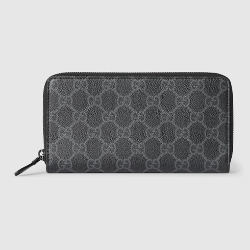 GG Emblem zip around wallet