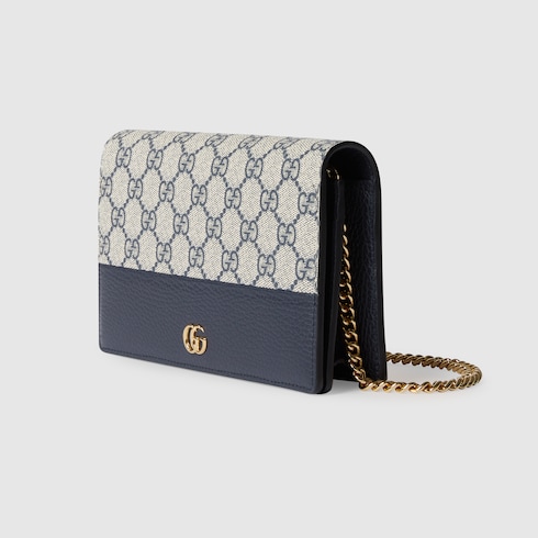 Cartera GG Marmont bicolor con cadena