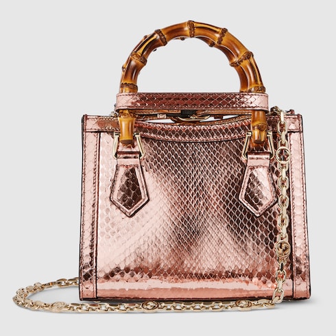 Gucci Diana python small tote bag