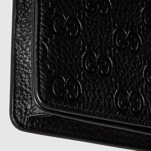 GG Emblem Brieftasche mit Kettenriemen
