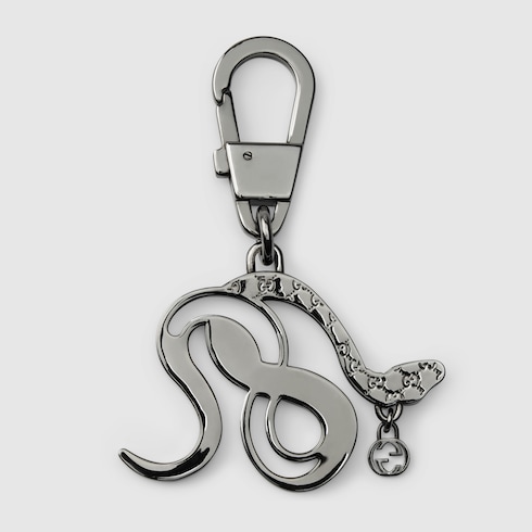 Porte-clés serpent avec détail GG enlacés