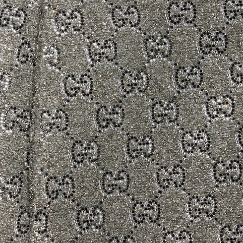 刺绣GG羊毛花呢迷你裙