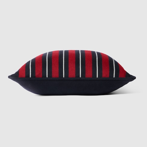Coussin en laine avec bande Web Gucci