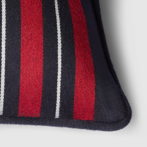 Coussin en laine avec bande Web Gucci