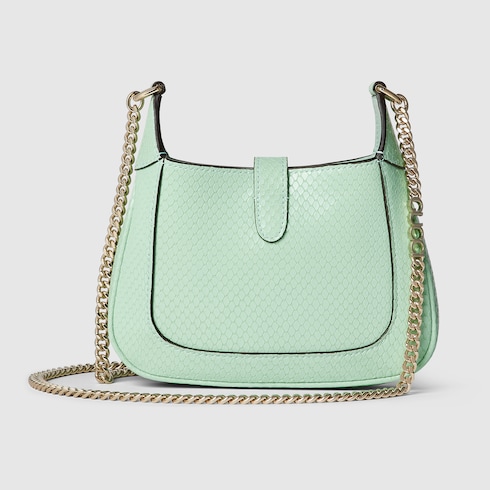 Gucci Jackie Notte系列蟒蛇皮迷你手袋