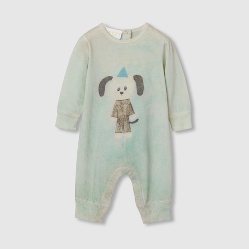 Baby printed cotton jersey one-piece