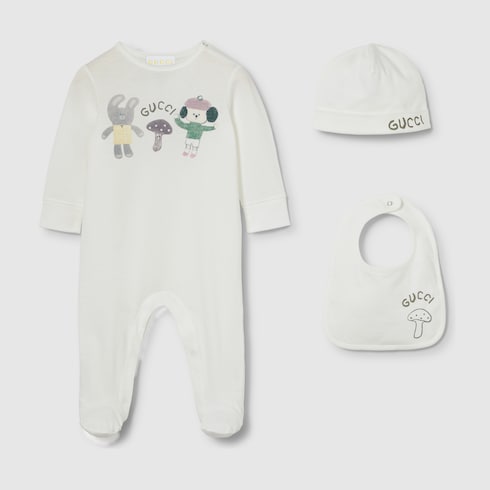 Set regalo neonato da tre pezzi con stampa