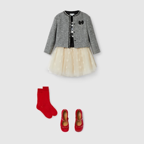 Jupe pour enfant en tulle brodé