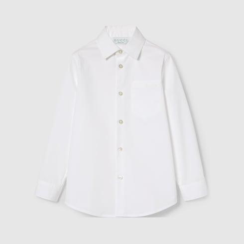 Chemise enfant en coton brodé