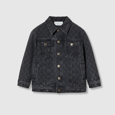 Children's GG denim jacquard jacket