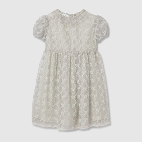 Children's GG cotton lamé dress