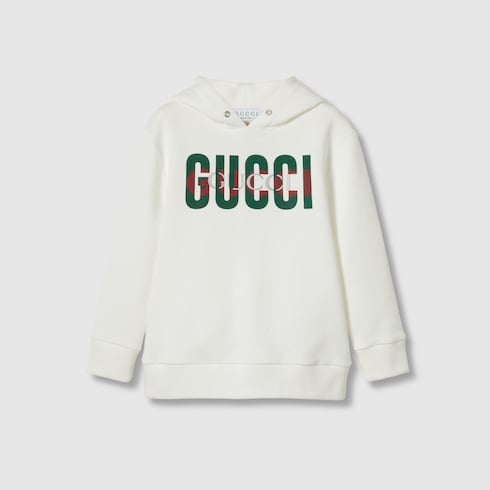 Children s printed cotton sweatshirt in White Ready to wear GUCCI SI