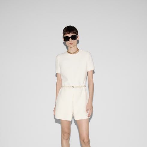 Jumpsuit aus Wollbouclé