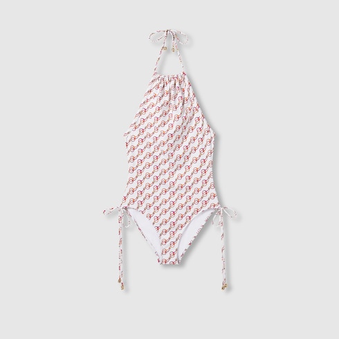 Printed stretch jersey swimsuit