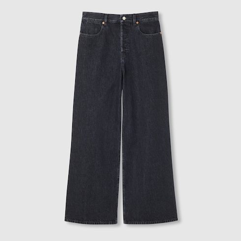 Wide leg denim trouser