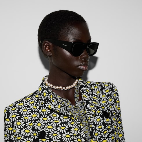 Rectangular-frame sunglasses