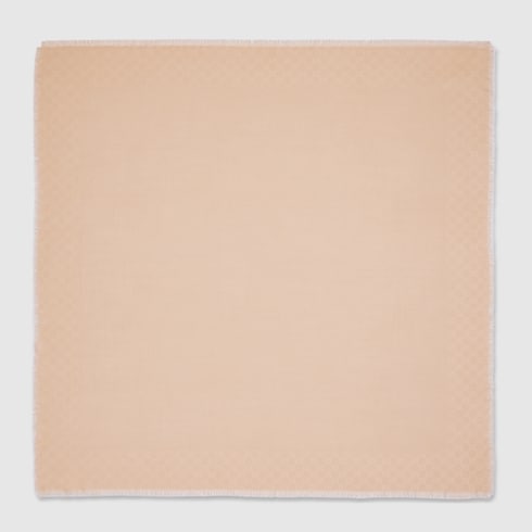 Châle en jacquard de soie et laine GG