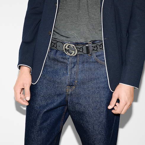 Belt with Interlocking G buckle