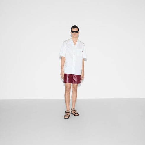 Chemise coupe regular en coton avec bande Web