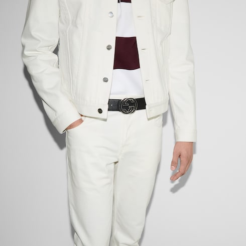 Cinturón reversible con hebilla de GG entrelazada