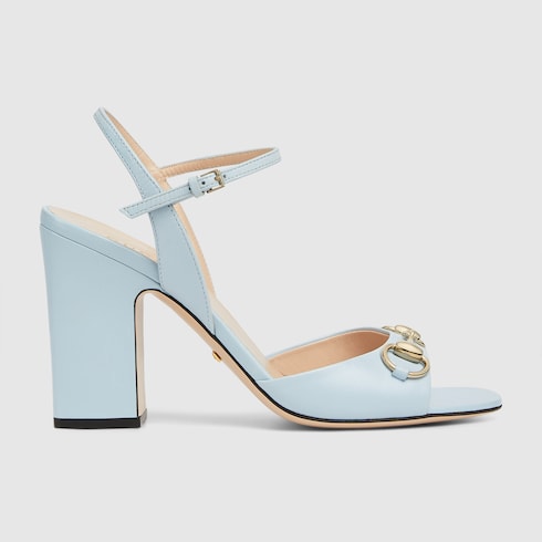 Women's Horsebit sandal in loght blue leather | GUCCI® US Women's Horsebit sandal in loght blue leather | GUCCI® US