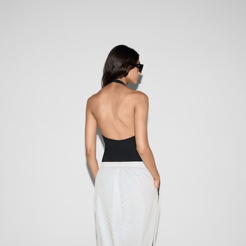 Traje de baño de punto brillante con estampado