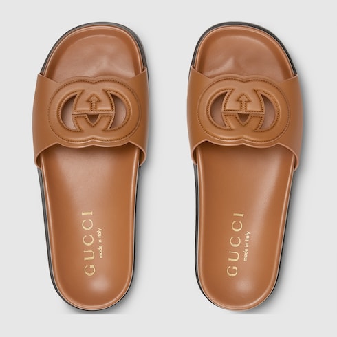 Women's Interlocking G slide sandal