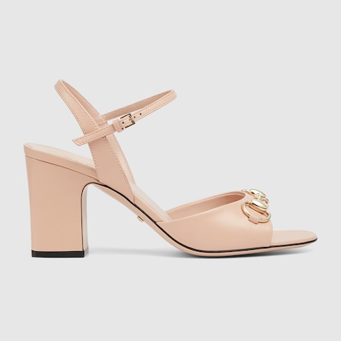 Women's Horsebit sandal in light pink leather | GUCCI® US Women's Horsebit sandal in light pink leather | GUCCI® US
