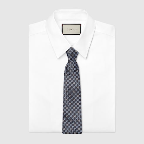 GG silk jacquard tie