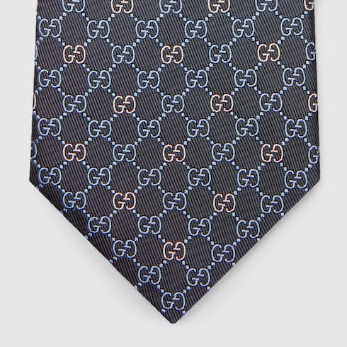 GG silk jacquard tie