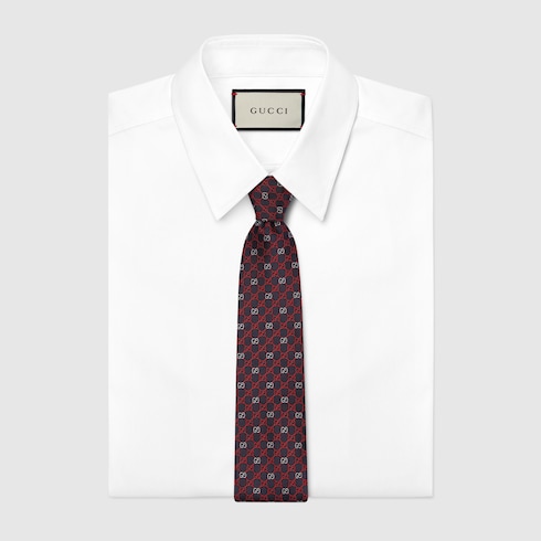 GG silk jacquard tie