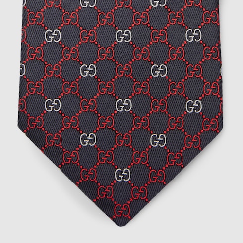 GG silk jacquard tie