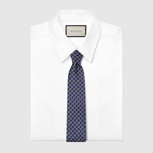 GG silk jacquard tie