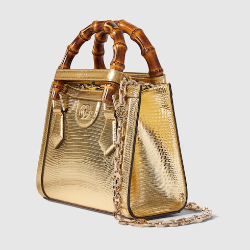 Gucci Diana lizard small tote bag