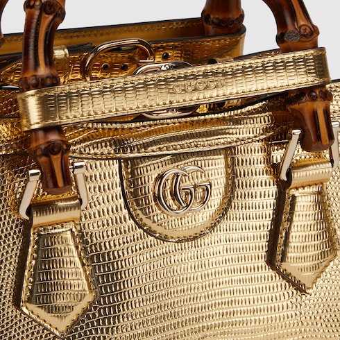 Gucci Diana lizard small tote bag