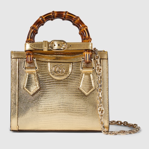 Gucci Diana lizard small tote bag